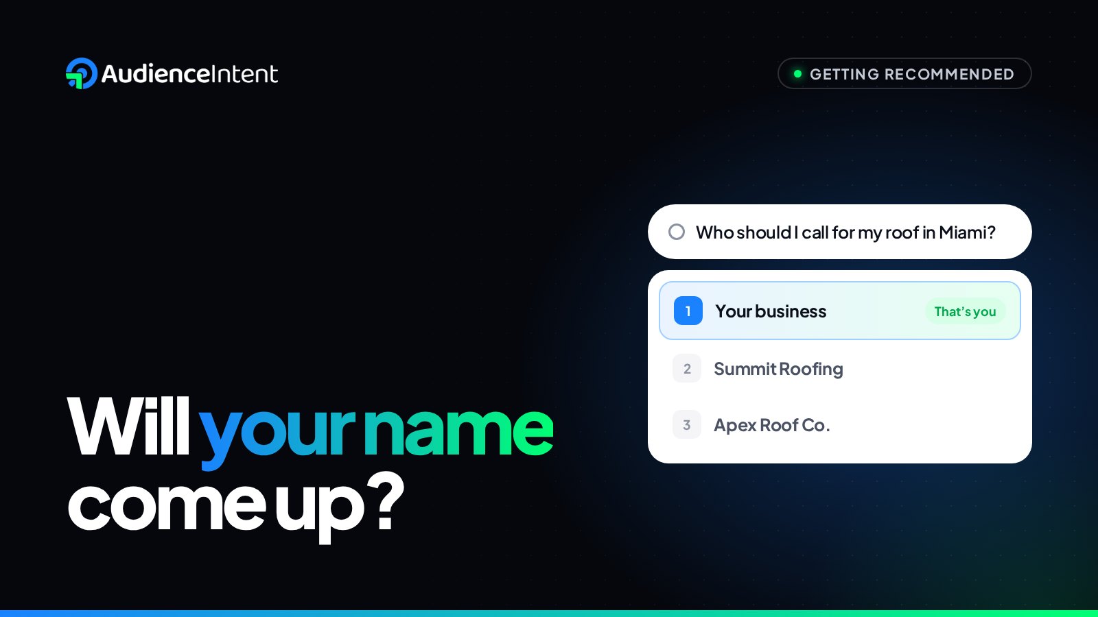If a Miami Homeowner Asks AI Who to Call for Their Roof, Will Your Name Come Up?