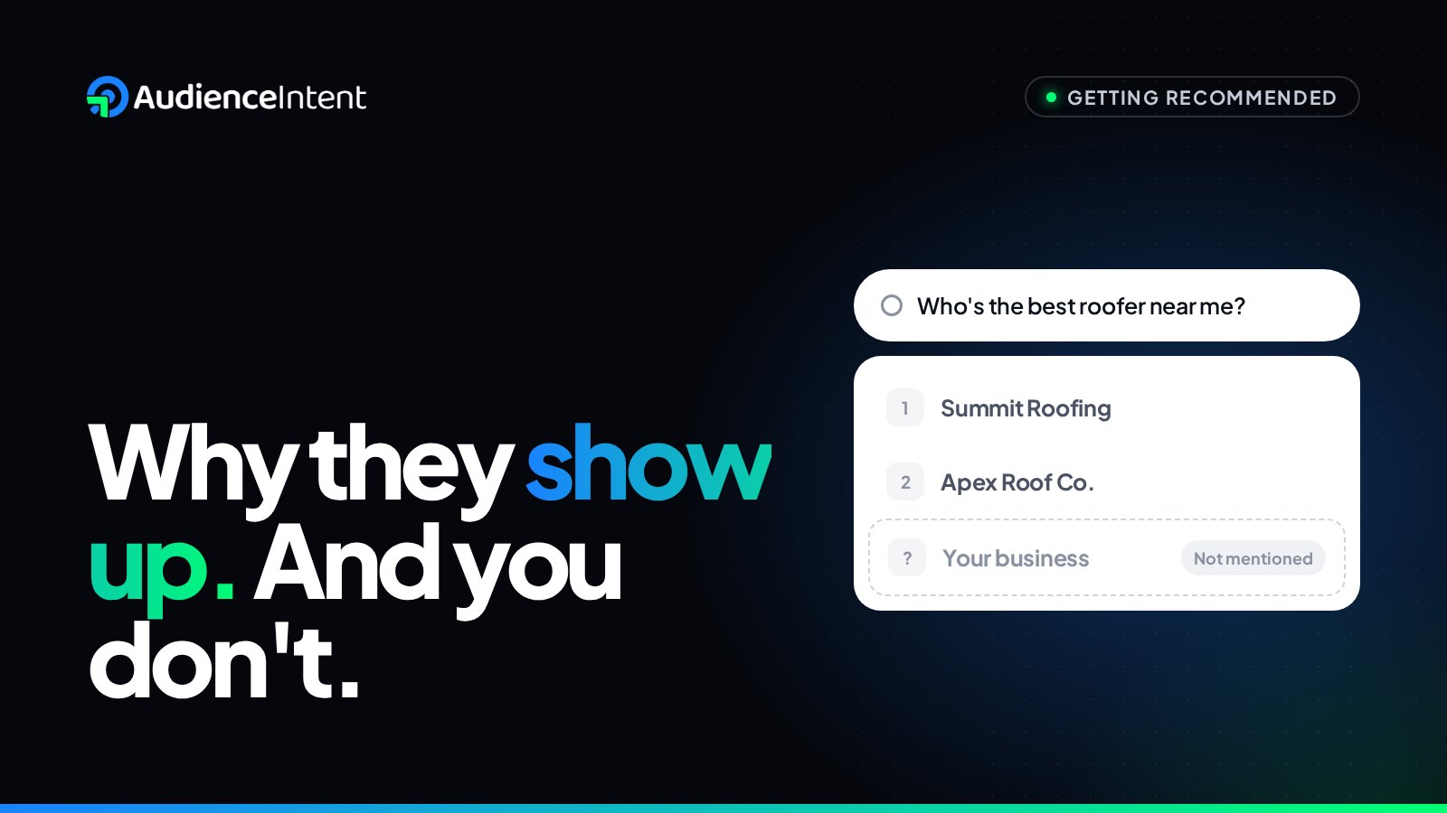 Why Your Competitor Shows Up in AI Search (And You Don't)